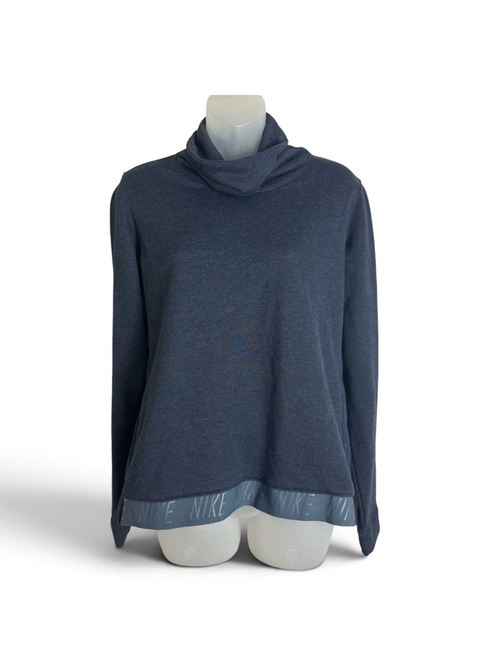 Nike Cowl Neck Navy Pullover Sweatshirt Size Medium